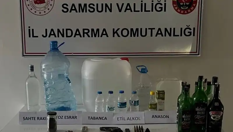 Samsun'da Dev Sahte İçki Operasyonu: Litrelerce Ürün Ele Geçirildi