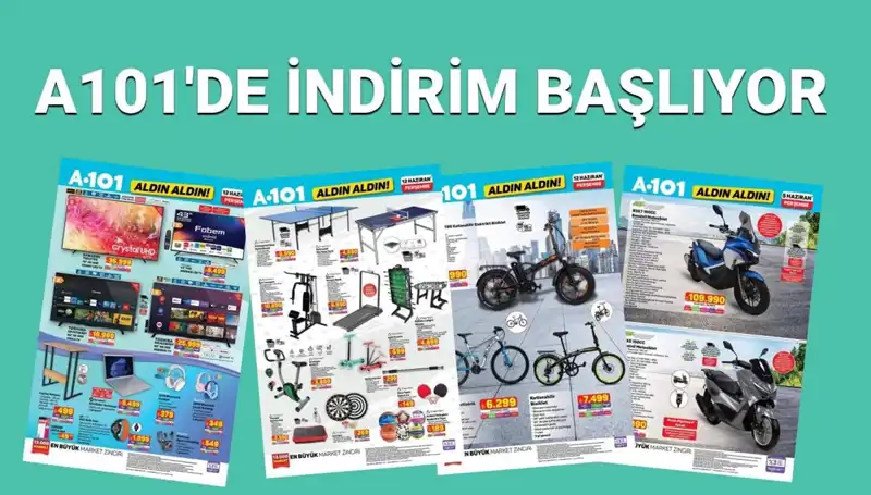 A101'in 12 Haziran Aktüel Kataloğu: Beyaz Eşya ve Spor Malzemeleriyle Dolu!