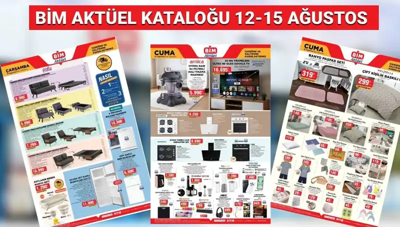 BİM 12-15 Ağustos 2025 Aktüel Kataloğu: Bu Hafta Alışverişte Kaçırılmayacak Fırsatlar!